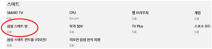 2016년형 모델 삼성스마트 뷰 기능 있음 이미지